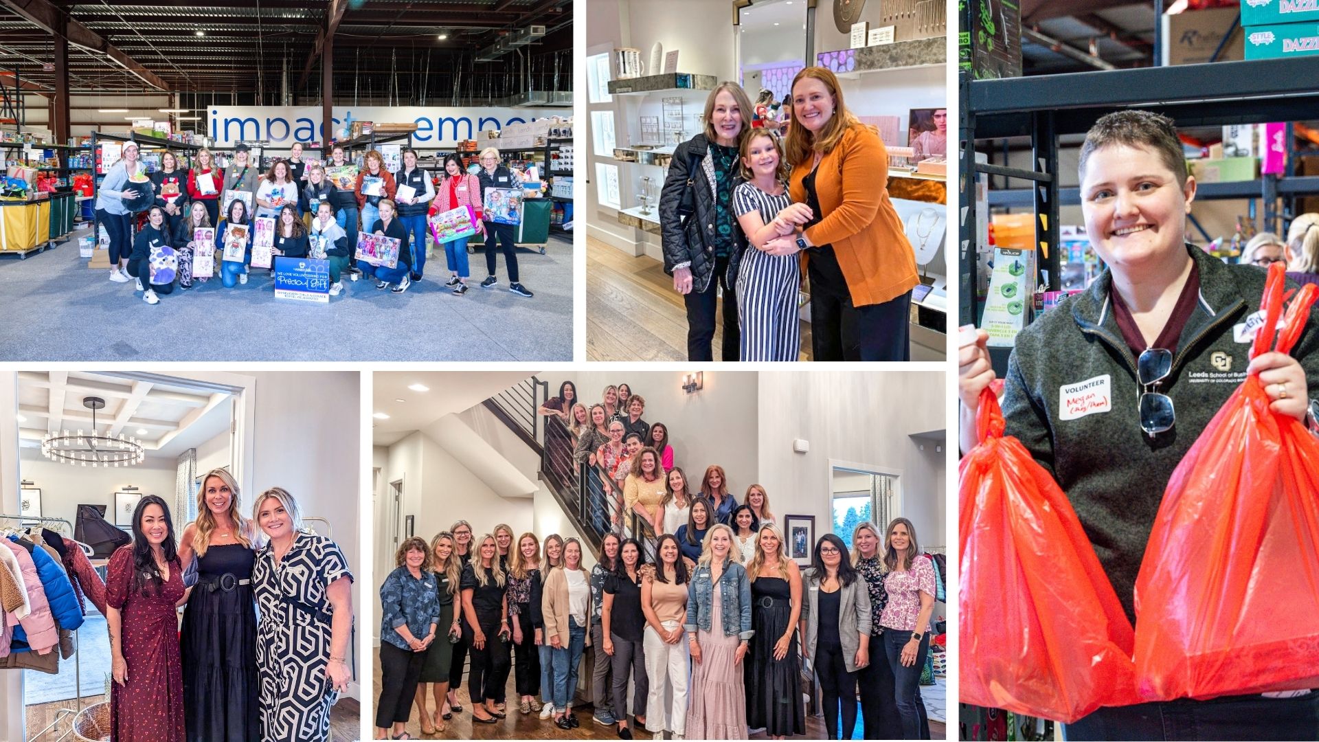 Collage of 2024 Women's Guild events and volunteering moments.